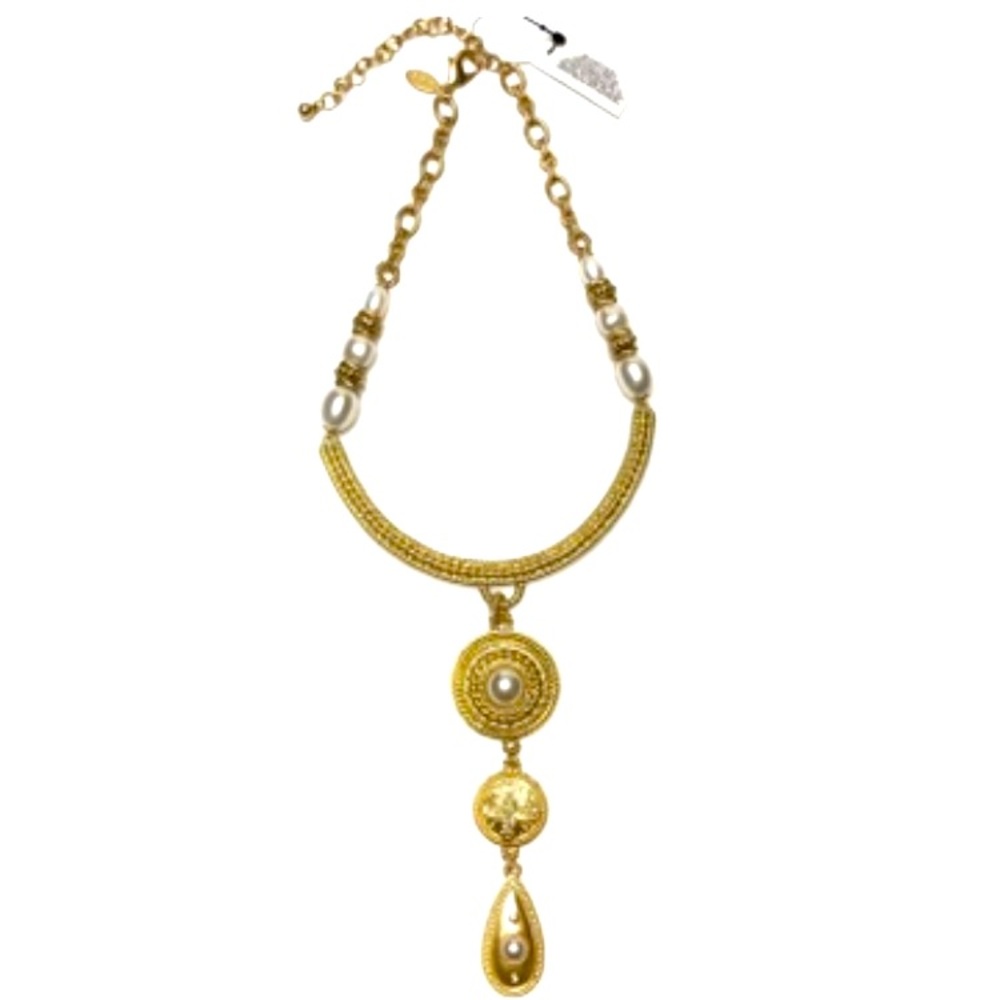 NWT Chico’s Drop Pearl Necklace